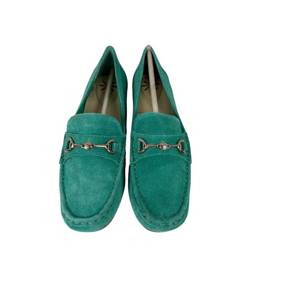 Isaac Mizrahi Shoes - NEW IN BOX Isaac Mizrahi Live! Classic Suede Moccasins, Fresh Mint, Size 8.5